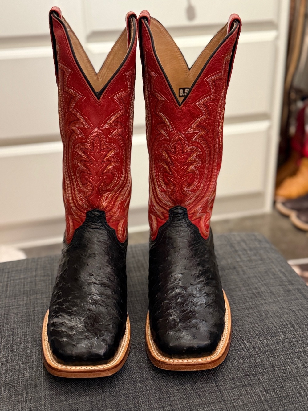 Durango Red Shaft Black Foot Western Cowboy Boots